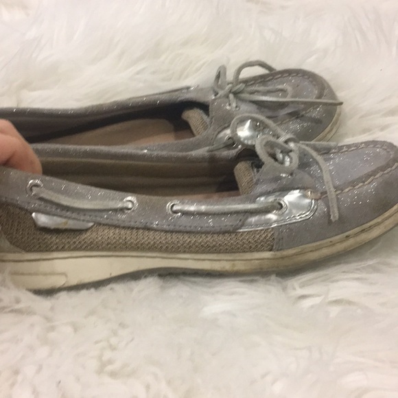 Silver Sparkly Sperrys - Picture 3 of 4